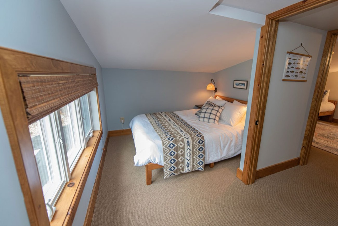 A bedroom in the guest house at Camp Sunnyside, part of the 11-bedroom camp.